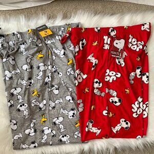 PEANUTS X Snoopy Joe Cool Lounge Pajama Pants (2) PAIRS Sz LARGE